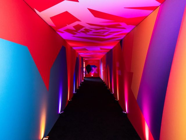 Adobe MAX projection tunnel at Magic Box